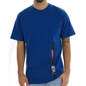 T-SHIRT STAMPATA BLU